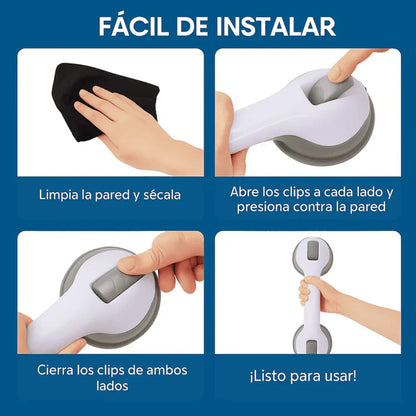 Barra De Apoyo Antideslizante Para Baño Con Ventosa - Seguridad Para La Familia