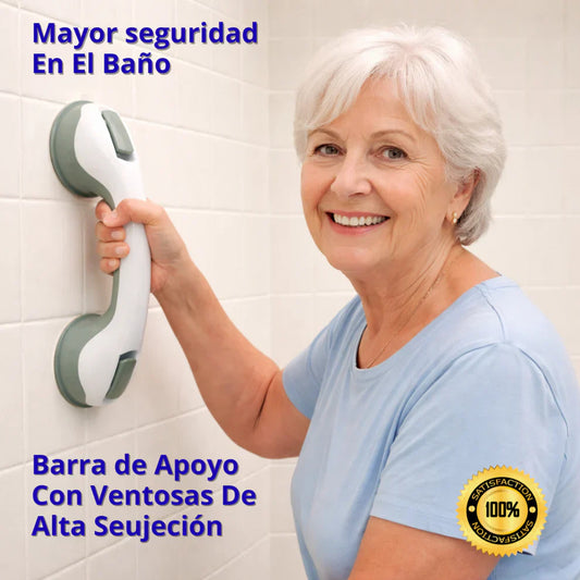 Barra De Apoyo Antideslizante Para Baño Con Ventosa - Seguridad Para La Familia