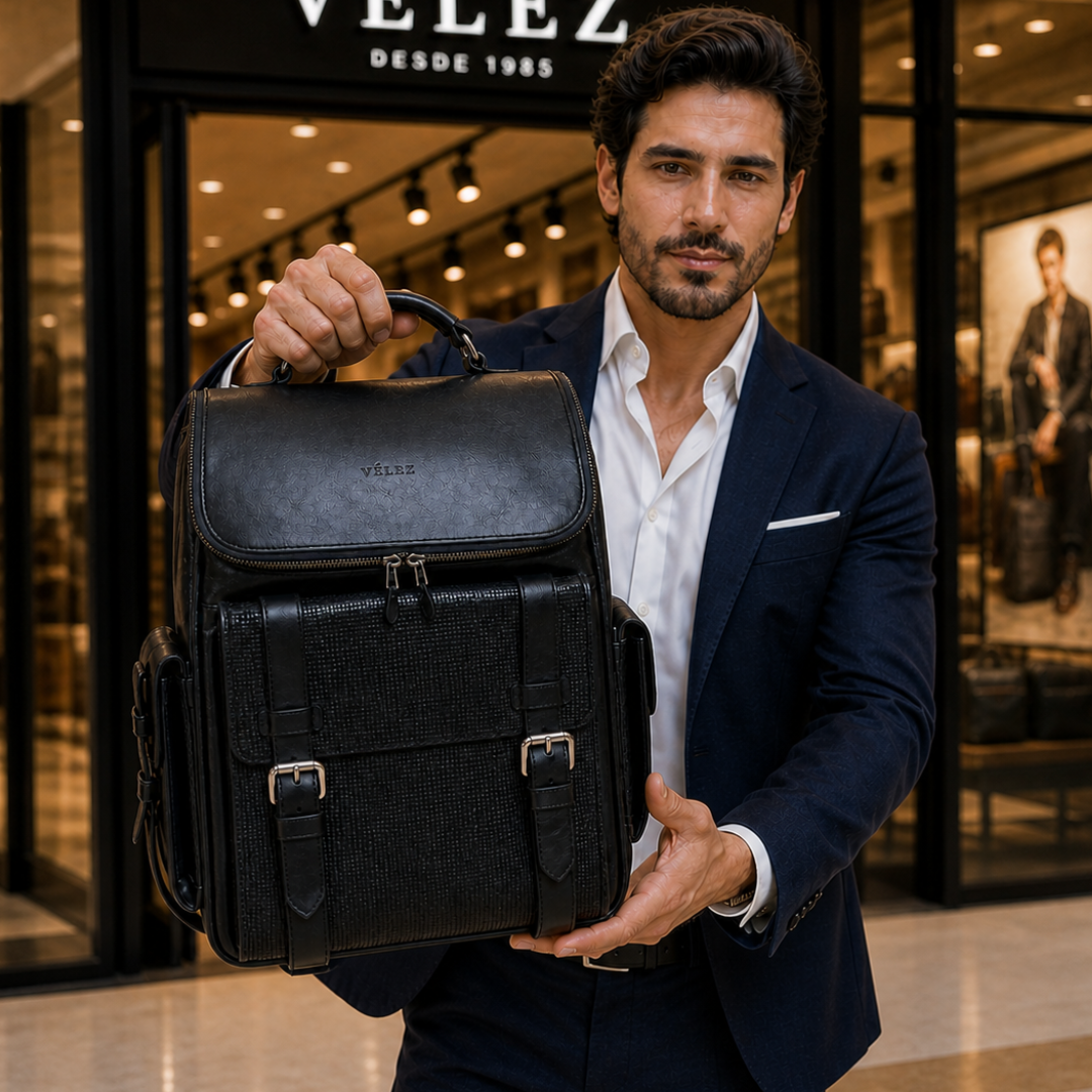 Bolso Vlz De Cuero Para Hombre. Elegancia Y Durabilidad